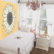 Riyidecor Sunflower Tapestry Fresh Spring Painting Floral Flower 60x40 Inch Beauty Blossom Light Bright Daisy Rustic Country Fragrant Decoration Bedroom Living Room Dorm Wall Hanging