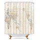 Riyidecor World Map Shower Curtain Travel Educational Vintage Geography Retro Countries Capital The Earth Decor Bathroom Fabric Set Polyester Waterproof Fabric 72Wx72H Inch 12 Pack Plastic Hooks