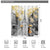 Riyidecor Extra Long Paris Shower Curtain 72W x 84H Eiffel Tower Landscape France Modern Couple Oil Painting Black Yellow European City Fabric Waterproof Bathroom Home Decor 12 Plastic Shower Hooks