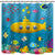 Riyidecor Kids Shower Curtain Marine Underwater Ocean Fish Coral Yellow Submarine Colorful Decor Fabric Bathroom 72Wx72H Inch 12 Pack Plastic Shower Hooks Included