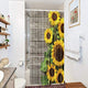 Riyidecor Stall Sunflower Shower Curtain 36Wx72H Inch Rustic Wood Rustic Floral Blooming Flower Plank Primitive Country Waterproof Fabric Bathroom Bathtub Home Decor 7 Shower Plastic Hooks
