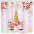 Unicorn Shower Curtain Kids Girls Pink Animals Cartoon Floral Colorful Oil Painting Decor Fabric Set Polyester Waterproof 72x72 Inch 12-Pack Plastic Hooks
