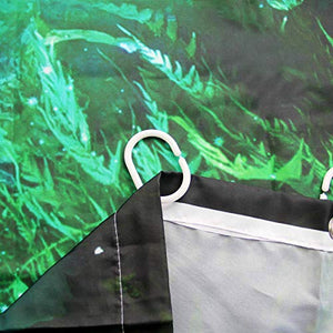 Riyidecor Fantasy Mushroom Shower Curtain 72Wx72H Inch Fairy Forest Tree Gothic Panel Jungle Green Zen River Trippy Bathroom Decor Fabric Set Polyester Waterproof 72Wx72H Inch 12 Pack Plastic Hooks