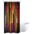 Riyidecor Small Stall Colorful Painted Wood Shower Curtain 36Wx72H Inch Plank Rustic Wooden Vintage Barn Door Bathroom Polyester Waterproof 7 Pack Plastic Hooks