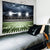 Riyidecor Football Tapestry Sports Stadium Soccer 59Wx51L Inch Field Cool Fan American College Light Night Fanatic Turf Boys Kids Funny Grass Modern Decoration Bedroom Living Room Dorm Wall Hanging