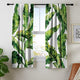 Riyidecor Tropical Palm Curtain Tree Leaf Rod Pocket Botanical Plant Banana Tree Nature Summer White Modern Printed Living Room Bedroom Window Drapes Treatment Fabric (2 Panels 42 x 63 Inch)