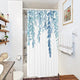 Riyidecor Blue Leaves Shower Curtain 36Wx72H Inches Watercolor Spring Botanical Plant Branch Bouquet Fabric Waterproof Polyester with 7 Pack Plastic Hooks