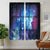 Riyidecor Galaxy Outer Space Nebula Thin Fabric Curtains 2 Panels 41x62 Inch Blue Not Blackout Rod Pocket Universe Planets Psychedelic Fantasy Star Printed Living Room Bedroom Window Drapes Treatment