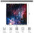 Riyidecor Space Galaxy Shower Curtain 72Wx72H Inch with Metal Hooks 12 Pack Universe Planet Stars Purple Sky Decor Fabric Set Polyester Waterproof for Bathroom