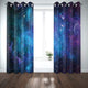 Riyidecor Starry Sky Night Blackout Curtains Dark Blue Starry Ocean Magical Universe Galaxy Nebula Stars Printed Living Room Bedroom Window Drapes Treatment Fabric (2 Panels 52 x 84 Inch)