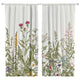 Riyidecor Flower Home Decor Curtains Rod Pocket Floral Green Leaves Patterned Window Drapes for Women Vintage Botanical Printed Bedroom Art Plant Living Room Treatment Fabric (2 Panels 42 x 63 Inch)