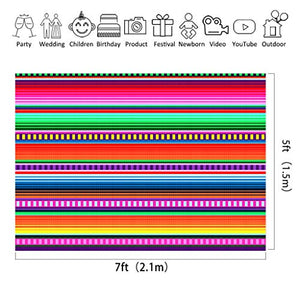 Riyidecor Mexican Fiesta Backdrop Photobooth Mexico Cinco De Mayo Photography Background with 7WX5H Feet Banner Decorations Birthday Festival Luau Event Props Photo Shoot Vinyl Cloth