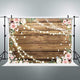Riyidecor Floral Wooden Backdrop Rustic Pink Flowers Wedding Light Brown Wood 8x6ft Photography Background Bridal Anniversary Decorations Banner Props Festival Studio Photo Shoot Vinyl Cloth