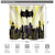 Riyidecor Super Heros Cityscape Shower Curtain Bat Panel Night Buildings Scene City Cartoon Skyline Movie Kid Home Bathroom Decor Fabric Polyester Waterproof 72x72 Inch Include 12 Pack Plastic Hooks