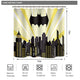 Riyidecor Super Heros Cityscape Shower Curtain Bat Panel Night Buildings Scene City Cartoon Skyline Movie Kid Home Bathroom Decor Fabric Polyester Waterproof 72x72 Inch Include 12 Pack Plastic Hooks