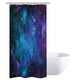 Riyidecor Stall Galaxy Outer Space Nebula Shower Curtain 36Wx72H Inch Universe Planets Magical Fantasy Star Decor Bathroom 7-Pack Plastic Hooks Fabric