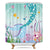 Riyidecor Mermaid Tail Shower Curtain Sea Fish Scales Bath Curtain Sea Sirens Fish Image Blue Pink Cartoon Castle Colorful Fair Tale Fabric Bathroom Decor Set with Hooks 72x72Inch