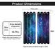 Riyidecor Starry Sky Night Blackout Curtains Dark Blue Starry Ocean Magical Universe Galaxy Nebula Stars Printed Living Room Bedroom Window Drapes Treatment Fabric (2 Panels 52 x 84 Inch)