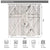 Riyidecor Rustic Barn Door Shower Curtain Painting Gray and White Wooden Vintage Farmhouse Decor Fabric Set Polyester Waterproof 72Wx72H Inch 12 Pack Metal Hooks