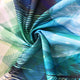 Riyidecor Extra Wide Peacock Feather Clawfoot Tub Fabric Shower Curtain 108Wx72H Inch 18 Pack Metal Hooks Watercolor Floral Green Leaf Teal Turquoise Vibrant Psychedelic Decor Bathroom Waterproof