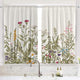 Riyidecor Green Leaves Plant Small Kitchen Curtains Floral Botanical Rod Pocket Farmhouse Pattern Cafe Curtains Herbs Rustic Living Room Bedroom Window Drapes Treatment Fabric (2 Panels 55 x 39 Inch)