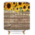 Riyidecor Rustic Sunflowers Shower Curtain Wooden Board Light Brown Yellow Country Spring Flowers Vintage Plant Kids Decor Fabric Nature Bathroom Polyester 72x72 Inch Include Plastic 12 Pack Hooks