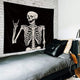 Riyidecor Skull Tapestry Wall Hanging 51Hx59W Inch Funny Black and White Skeleton Theme Home Decor for Men Women Gothic Hippie Halloween Bohemian Terror Rock and Roll Bedroom Living Room Dorm