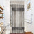 Riyidecor Rustic Stall Barn Door Shower Curtain 36Wx72H Small Farmhouse Wooden Metal Texture Bathroom Decor Fabric Polyester Waterproof with 7 Pack Plastic Shower Hooks