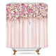 Riyidecor Bridal Floral Wall Shower Curtain for Bathroom 72Wx72H Inch Pink Rose Pattern Bath Set for Woman Girl Vintage Spring Nature Bathtub Accessories Fabric Panel Waterproof Plastic 12 Pack Hooks