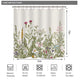 Riyidecor Fabric Green Leaves Shower Curtain for Bathroom Decor 72Wx72H Inch Floral Flower Botanical Decorative Bath Set Plants Herbs Bathroom Accessories Polyester Waterproof 12 Pack Hooks