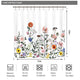 Riyidecor Floral Shower Curtain Botanical Flowers 72x84 Inch Watercolor Vintage Spring Blooming Pansy Plants Vibrant Cute Natural Bright Aesthetic Polyester Fabric Home Bathtub Decor 12 Pack Hooks