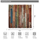 Riyidecor Antique Wooden Shower Curtain 72x78 Inch Metal Hooks 12 Pack Red Blue Grey Grunge Rustic Planks Barn House Wood and Lodge Hardwood Decor Fabric Bathroom Waterproof