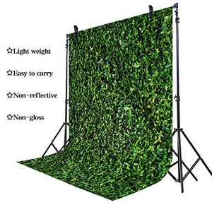 Riyidecor Spring Lawn Backdrop Fabric Polyester Leaves Grass 5Wx7H Feet Green Natural Outside Birthday Banner Photography Background Baby Artistic Newborn Birthday Party Photo Studio Shoot Backdrop