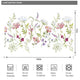 Riyidecor Extra Wide Herbs Floral Shower Curtain Clawfoot Tub 108Wx72H Inch 18 Pack Metal Hooks Wildflowers Plants Flower Decor Fabric Bathroom Polyester Waterproof