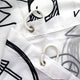 Riyidecor Kids Video Game Boys Shower Curtain 72" W x 78" H Black and White Sketch Funny Graffiti Decor Fabric Panel Bathroom 12 Pack Plastic Shower Hooks