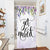 Riyidecor Small Stall Shower Curtain Purple Floral Half Get Naked 36Wx72L Inch Wisteria Flower Cute Weeping Blossom Vine Green Leaves Spring Aesthetic Polyester Waterproof Fabric Bathroom Decor Fabric