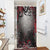 Riyidecor Red and Grey Black Shower Curtain Metal Hooks 7 Pack Leaf Swirl Floral Modern Forest Decor Fabric Set Polyester Waterproof Fabric Bathtub 39Wx72H Inch