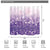 Riyidecor Purple Sparkling Shower Curtain 72Wx72H Inches Bling Shining Sequin (not Glitter) Polka Dot Mermaid Rainbow Fantasy Romantic Abstract Fabric Waterproof Polyester with 12 Pack Plastic Hooks