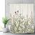 Riyidecor Fabric Green Leaves Shower Curtain for Bathroom Decor 60Wx72H Inch Floral Flower Botanical Decorative Bath Set Plants Herbs Bathroom Accessories Polyester Waterproof 12 Pack Hooks