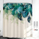 Riyidecor Peacock Feather Shower Curtain Thicken Heavy Duty Watercolor 12 Metal Hooks Weighted Hem Green Leaf Floral Teal Blue Vibrant Polyester Fabric Waterproof Bathroom Home Decor Set 72Wx72H Inch