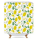 Riyidecor Lemon Shower Curtain 72Wx72H Inch Fresh Fruit Summer Bright Yellow Green Leaves Natural Botanical Tropical Flowers Floral Fabric Waterproof Home Bathtub Decor 12 Pack Plastic Hook