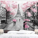 Riyidecor Pink Paris Eiffel Tower Tapestry for Living Room Wall Decor 51Hx59W Inch Paris Theme Backdrop Wall Hanging for Girls Women Vintage Modern Romantic France City Art Lover Couple Home Bedroom