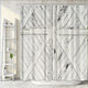 Riyidecor Extra Long Fabric Barn Door Shower Curtain for Bathroom 72Wx78H Inch Rustic Wood Bath Curtain for Men Women Farmhouse Door Pattern Home Decor Western Country Set Waterproof 12 Pack Hooks