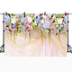 Riyidecor Colorful Bridal Floral Wall Backdrop Colorful Floral Photography Background Dessert Ceremony Romantic 7Wx5H Feet Decoration Wedding Props Party Photo Shoot Backdrop Vinyl Cloth