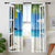 Riyidecor Ocean Beach Curtains Tropical Hawaiian Sea Turquoise Rod Rocket Island Seaside Landscape Palm Trees Windows Printed Living Room Bedroom Window Drapes Treatment Fabric 2 Panels 52 x 84 Inch
