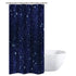 Riyidecor Small Stall Night Sky Stars Shower Curtain (No Glitter) 36Wx72H Inch Dark Blue Cosmic Starry Fantasy Galaxy Universe Fabric Waterproof Bathroom Home Decor 7 Plastic Hooks
