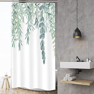 Green Leaves Stall Shower Curtain 39Wx72H