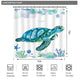 Riyidecor White Sea Turtle Shower Curtain Include Metal Hooks 12 Pack Ocean Animal Colored Shower Curtain Panel for Bathtub 72x72 Inch Polyester Waterproof Fabric