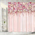 Riyidecor Bridal Floral Wall Shower Curtain for Bathroom 72Wx72H Inch Pink Rose Pattern Bath Set for Woman Girl Vintage Spring Nature Bathtub Accessories Fabric Panel Waterproof Plastic 12 Pack Hooks