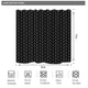 Riyidecor Striped Herringbone Chevron Shower Curtain 60x72 Inch Black Geometric Panel Decor Fabric Bathroom Set Polyester Waterproof 12 Pack Plastic Hooks